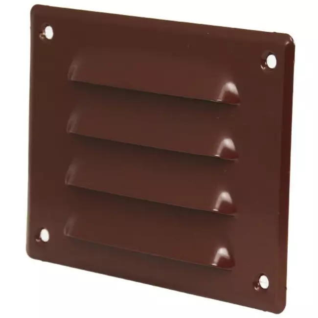 Griglia di aerazione quadrata in metallo 140x105 mm marrone - MR14105B