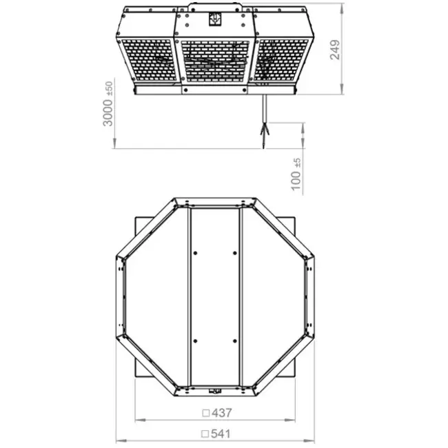 Aspiratore da tetto Ruck DHA orizzontale con interruttore di isolamento 2180 m³/h - DHA 315 E4P 42