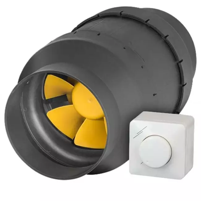 Aspiratore a tubo Ruck Etamaster con Motore EC - 195 m³/h Ø 100 mm + regolatore PWM