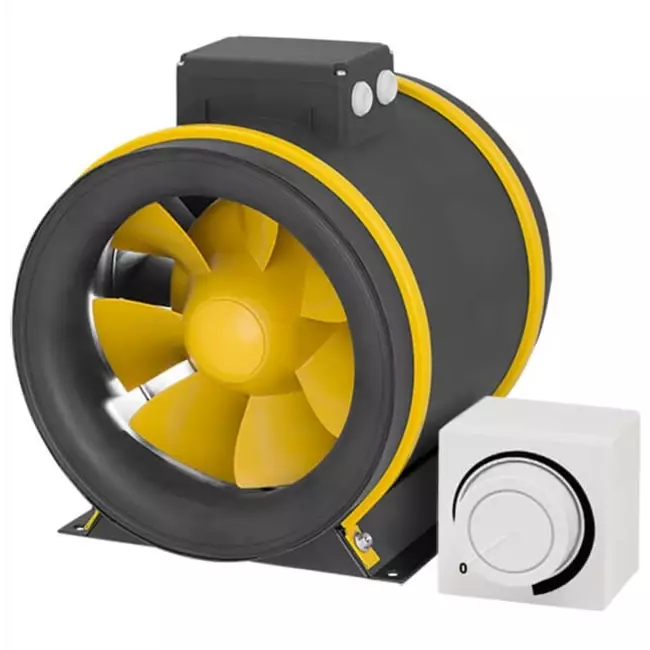 Aspiratore a tubo Ruck ETAMASTER con Motore EC 2960 m³/h - Ø 315 mm + potenziometro di controllo 10 kO