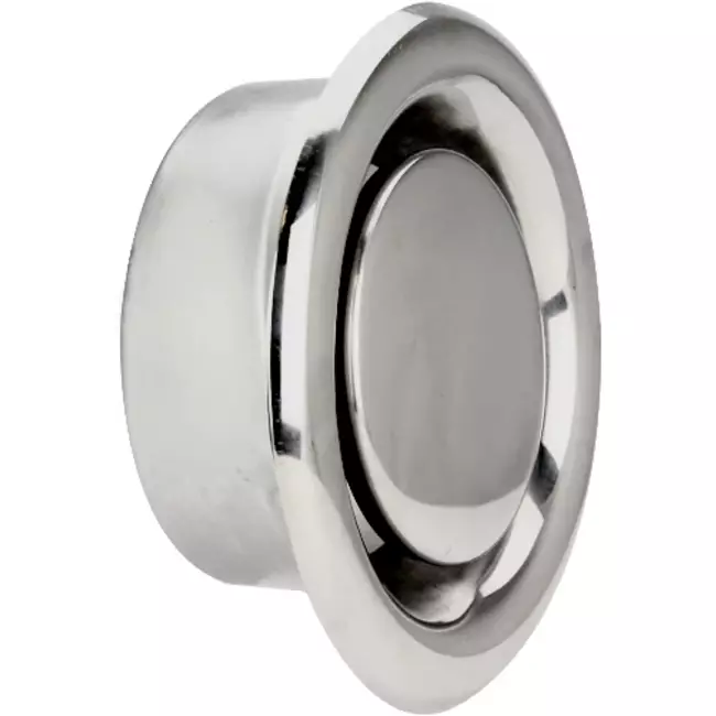 Valvola di estrazione di ventilazione in acciaio inox Ø 125 mm con boccola di montaggio - DVS125Y/ 1