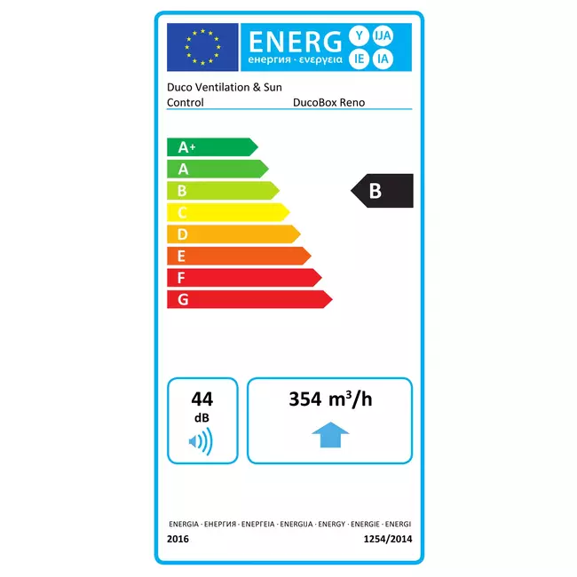 DucoBox Reno 325 m³/h - spina di sicurezza