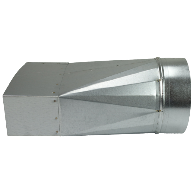 Adattatore da 220x80 mm a 160 mm di diametro per il passaggio dei condotti