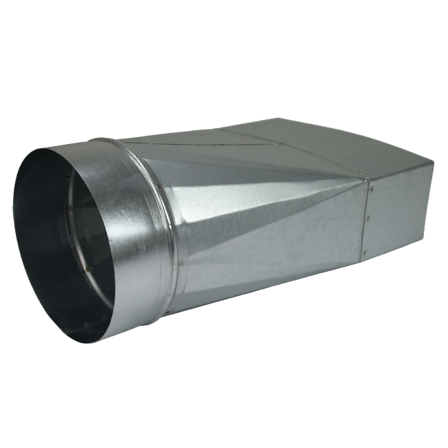 Adattatore da 220x80 mm a 160 mm di diametro per il passaggio dei condotti