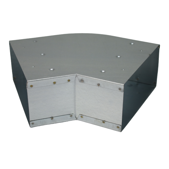Curva 45 gradi 220x80 mm orizzontale per canalizzazione