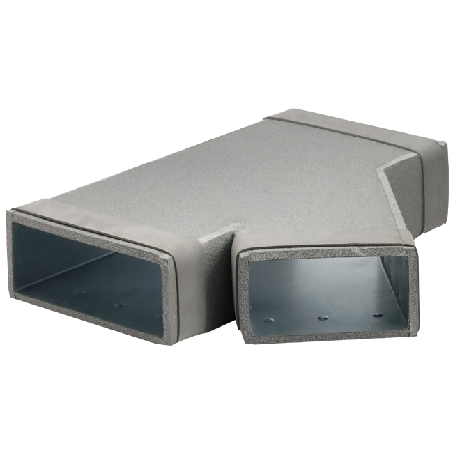 Termodotto pezzo a T 45 gradi 220x80 - 170x80 per canalizzazione