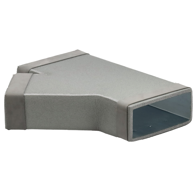 Termodotto pezzo a T 45 gradi 220x80 - 170x80 per canalizzazione