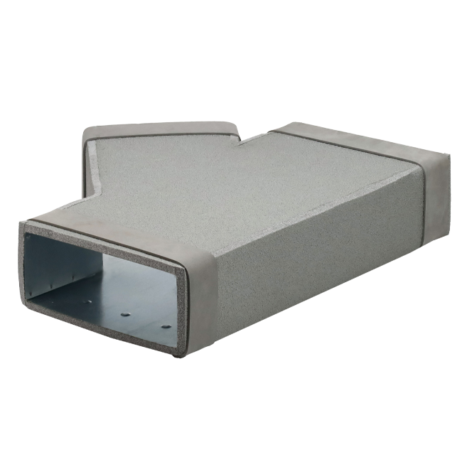 Termodotto pezzo a T 45 gradi 220x80 - 170x80 per canalizzazione