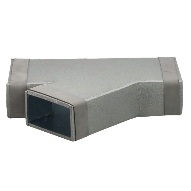 Termodotto pezzo a T 45 gradi 220x80 - 170x80 per canalizzazione