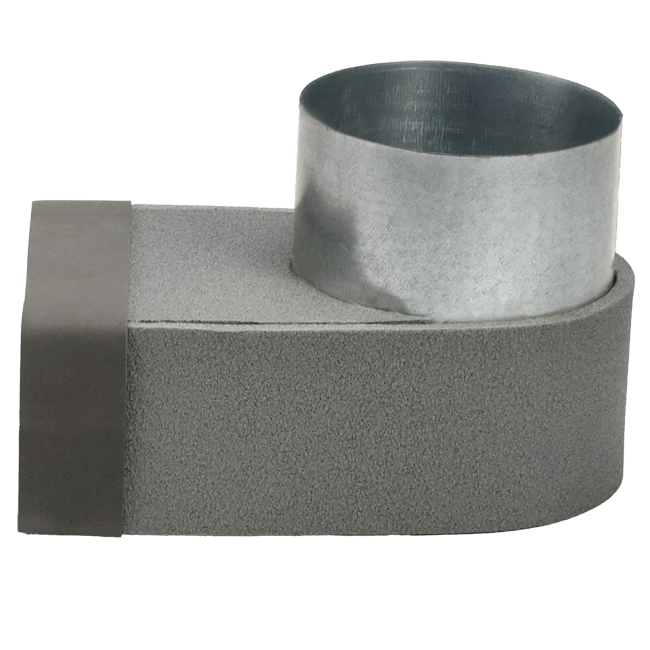 Gomito Thermoduct 170 mm x 80 mm a diametro 160 mm per canalizzazione