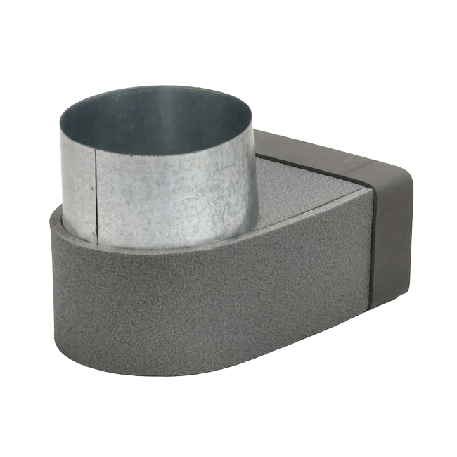 Gomito Thermoduct 170 mm x 80 mm a diametro 160 mm per canalizzazione