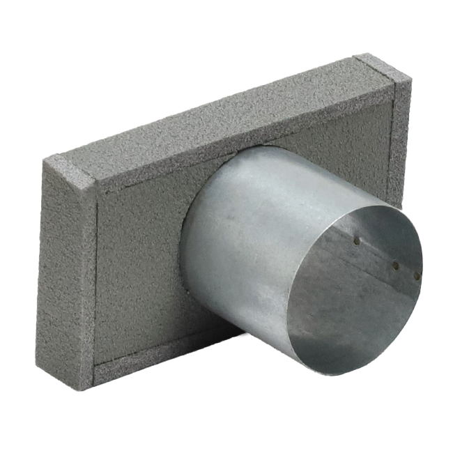 Coperchio per termodotto 170x80 con attacco diametro 80 mm per canalizzazione
