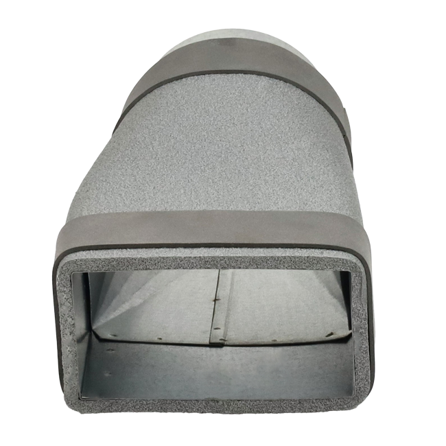 Riduzione del termodotto da 220x80 mm a 125 mm di diametro