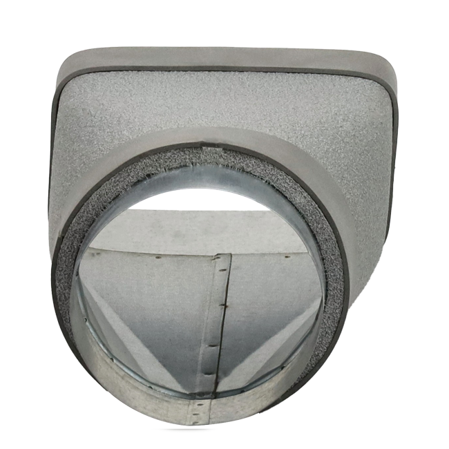 Riduzione del termodotto da 220x80 mm a 125 mm di diametro
