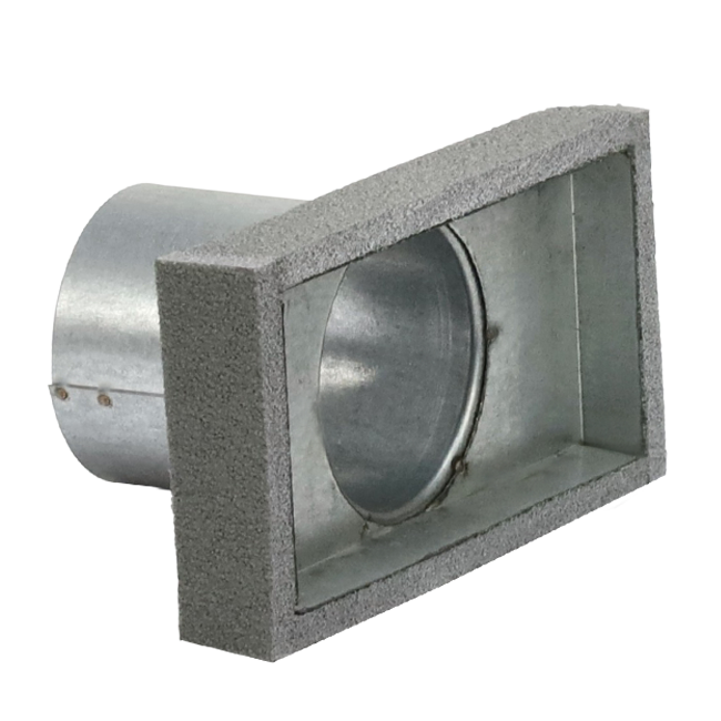 Terminale del termodotto 220x80 mm con diametro del raccordo 80 mm