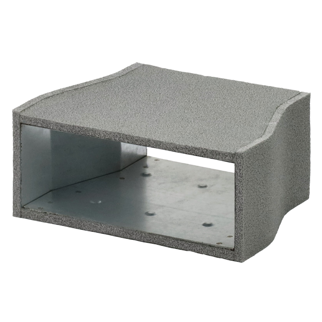 Riduzione del termodotto da 300x80 mm a 220x80 mm