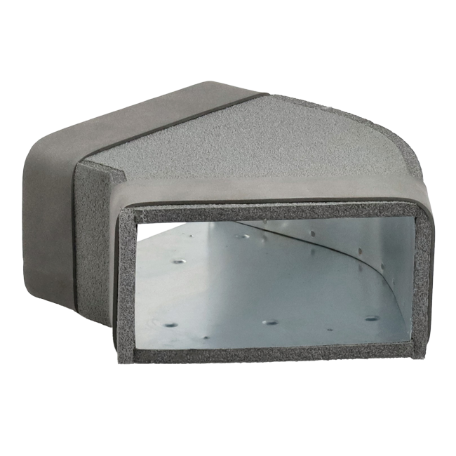 Termodotto a gomito 45 gradi 300x80 mm orizzontale