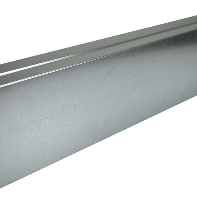 Canale gettato in fusione zincato 220x80 mm per lunghezza 1500 mm