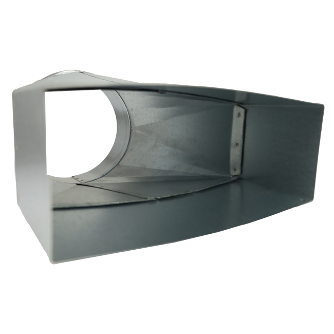 Adattatore 220x80 mm a diametro 150 mm per canalizzazione