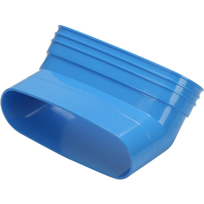 Wavin Ventiza Curva 45 gradi PVC ovale 235x80 mm verticale M/S