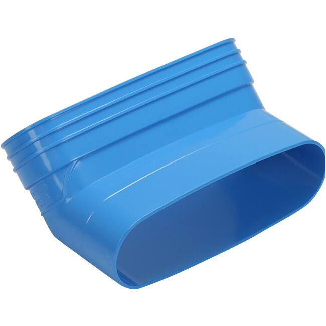 Wavin Ventiza Curva 45 gradi PVC ovale 235x80 mm verticale M/S
