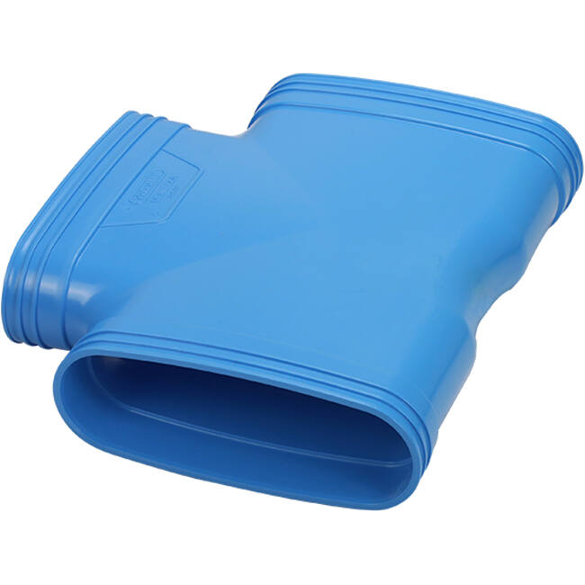 Wavin Ventiza Raccordo a T 90 gradi PVC ovale 195x80 mm M/M/M