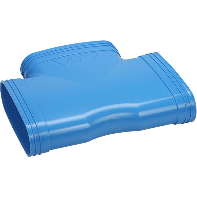 Wavin Ventiza Raccordo a T 90 gradi PVC ovale 195x80 mm M/M/M