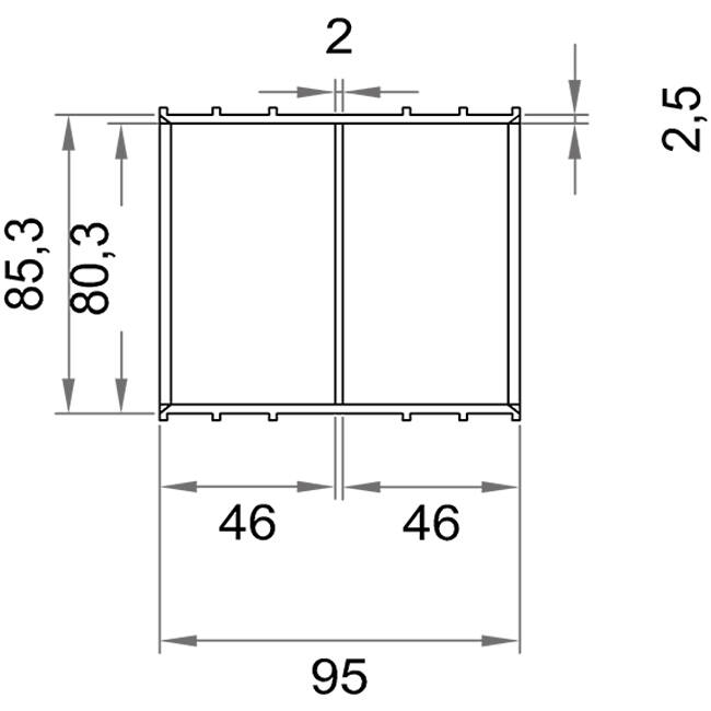 Wavin Ventiza Giunto incollato PVC ovale 235x80 mm M/M