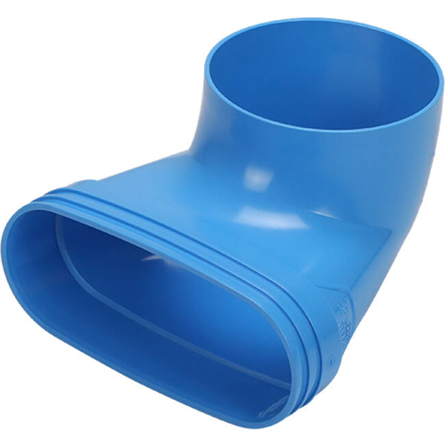 Wavin Ventiza Estremità 90 gradi PVC ovale 195x80x100 mm per diametro 125 mm M/M