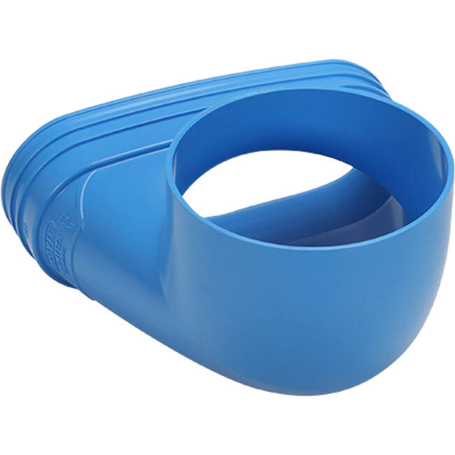 Wavin Ventiza Estremità 90 gradi PVC ovale 195x80x100 mm per diametro 125 mm M/M