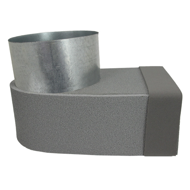 Termodotto lepe angolare singolo simmetrico 220x80 mm a diametro 150 mm