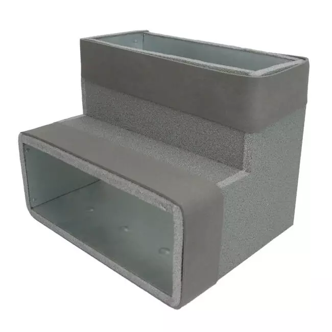 Termodotto curva 90 gradi 170x80 verticale per canalizzazione
