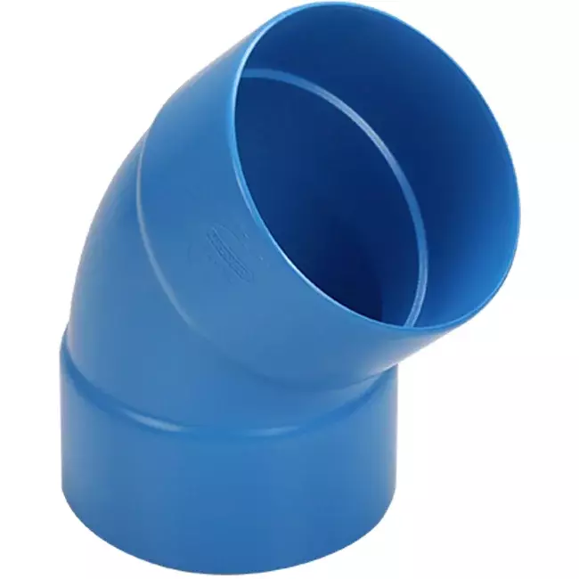 Wavin Ventiza curva 45 gradi PVC rotonda per diametro 125 mm M/M