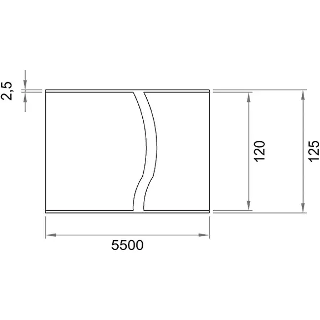 Wavin Ventiza canale 1,5 m PVC rotondo 125 mm S/S