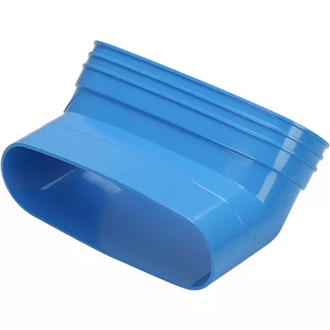 Wavin Ventiza Curva 45 gradi PVC ovale 195x80 mm verticale M/S