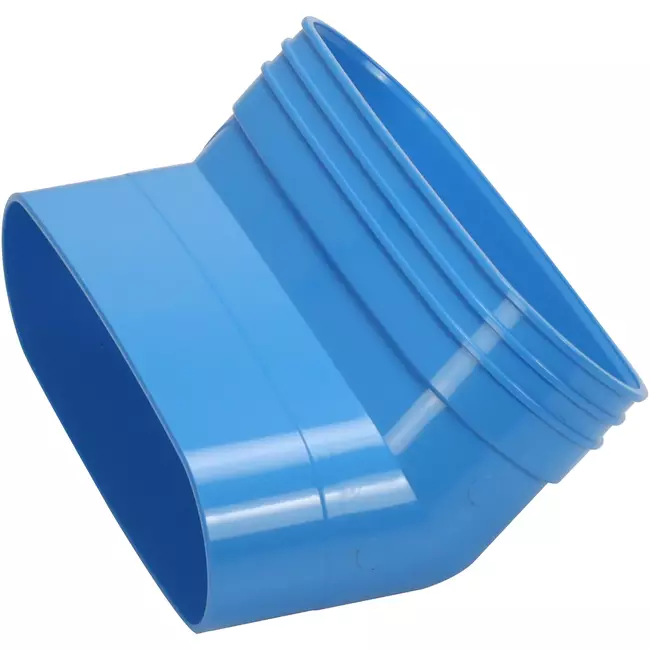 Wavin Ventiza Curva 45 gradi PVC ovale 195x80 mm verticale M/S