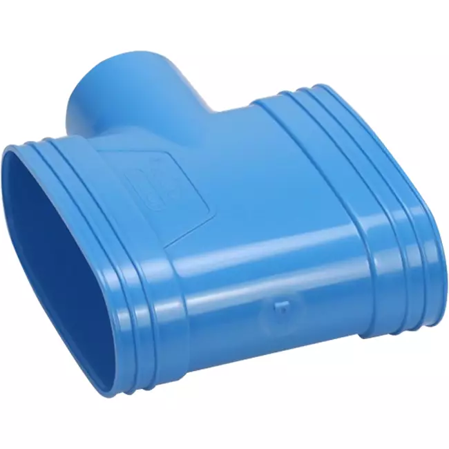 Wavin Ventiza Ramo T in PVC ovale 195x80 mm M/M/M
