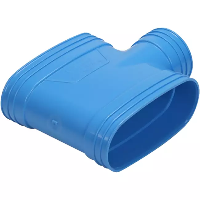 Wavin Ventiza Ramo T in PVC ovale 195x80 mm M/M/M
