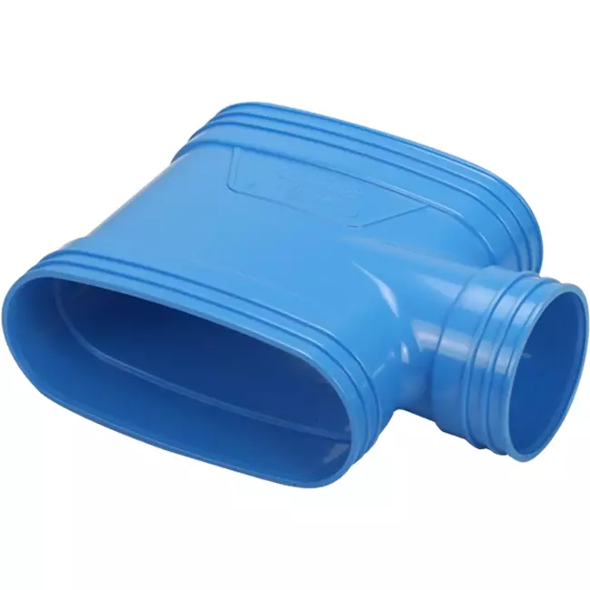 Wavin Ventiza Ramo T in PVC ovale 195x80 mm M/M/M