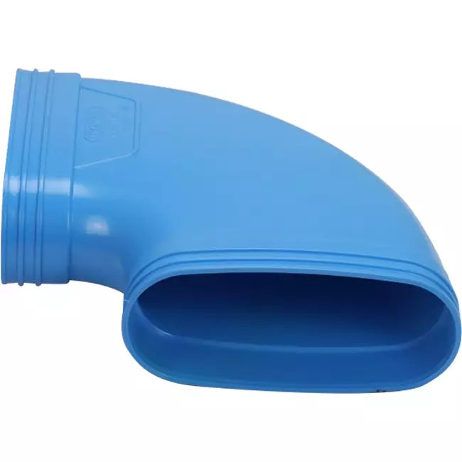 Wavin Ventiza Curva 90 gradi PVC ovale 195x80 mm orizzontale M/M