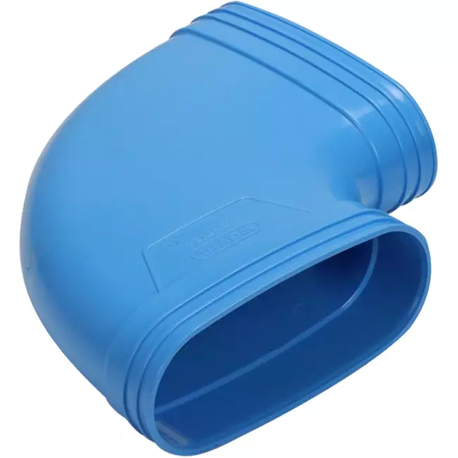 Wavin Ventiza Curva 90 gradi PVC ovale 195x80 mm orizzontale M/M