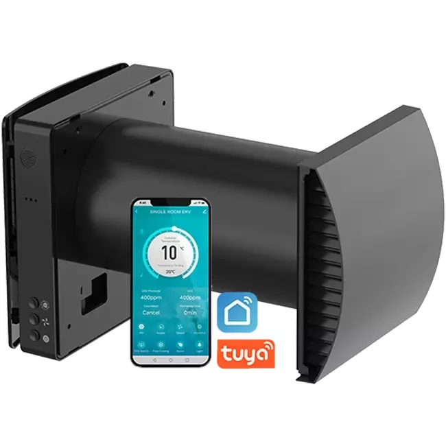 Recuperatore di calore decentralizzato Econox Eco Pair Plus SG-ERV-150 nero