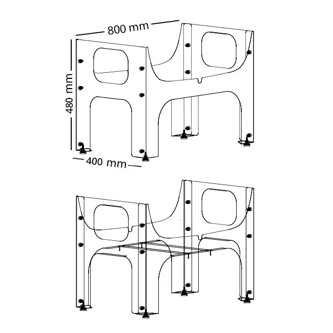 Sedia di montaggio Itho Daalderop VMCHRU 350