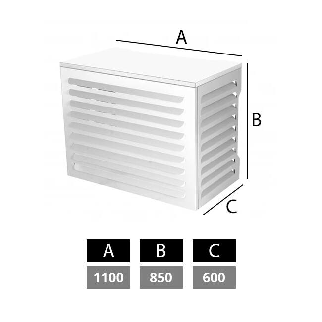 ClimaConnect: involucro per climatizzatore e pompa di calore, colore RAL9010 Bianco