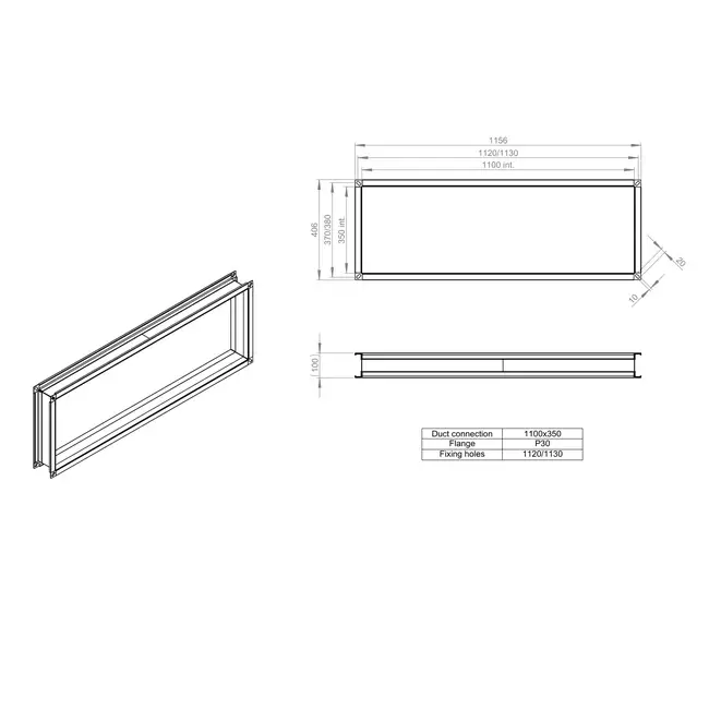 Connettore flessibile 1100 x 350 - VS 11035