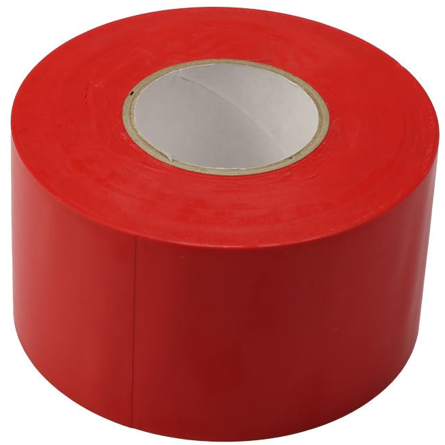 Nastro in PVC rosso largo 50 mm - rotolo 33 m