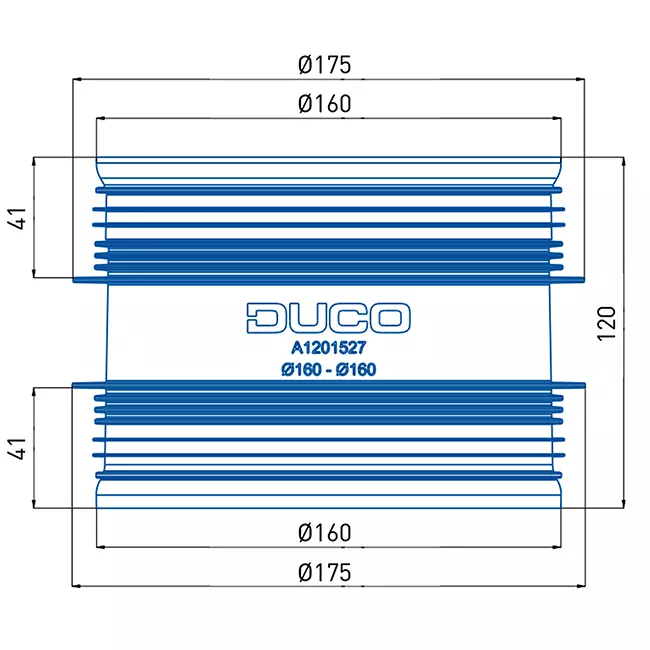 Giunto Duco con gomma D160-D160 (M/M)