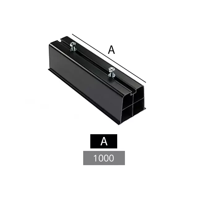 Barra di montaggio esterna all'unità in PVC rigido, lunghezza 1000 mm