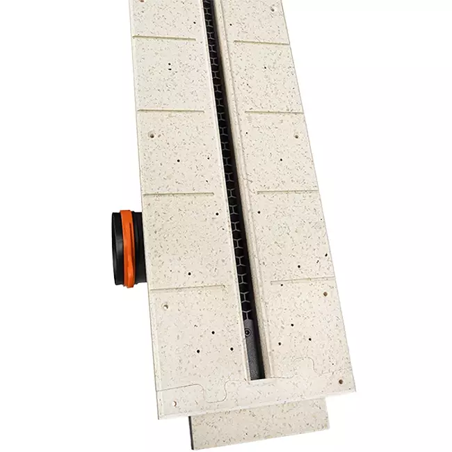 Diffusore a feritoia senza cornice Ergovent 1050 mm con diametro di raccordo 90 mm - modulare - 1 feritoia
