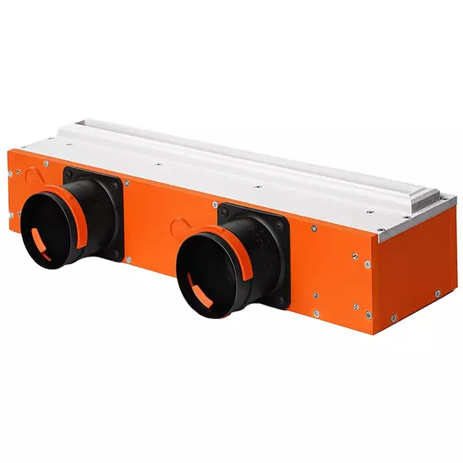 Ergovent, lamelle senza cornice da 500 mm con diametro di raccordo di 75 mm - standard